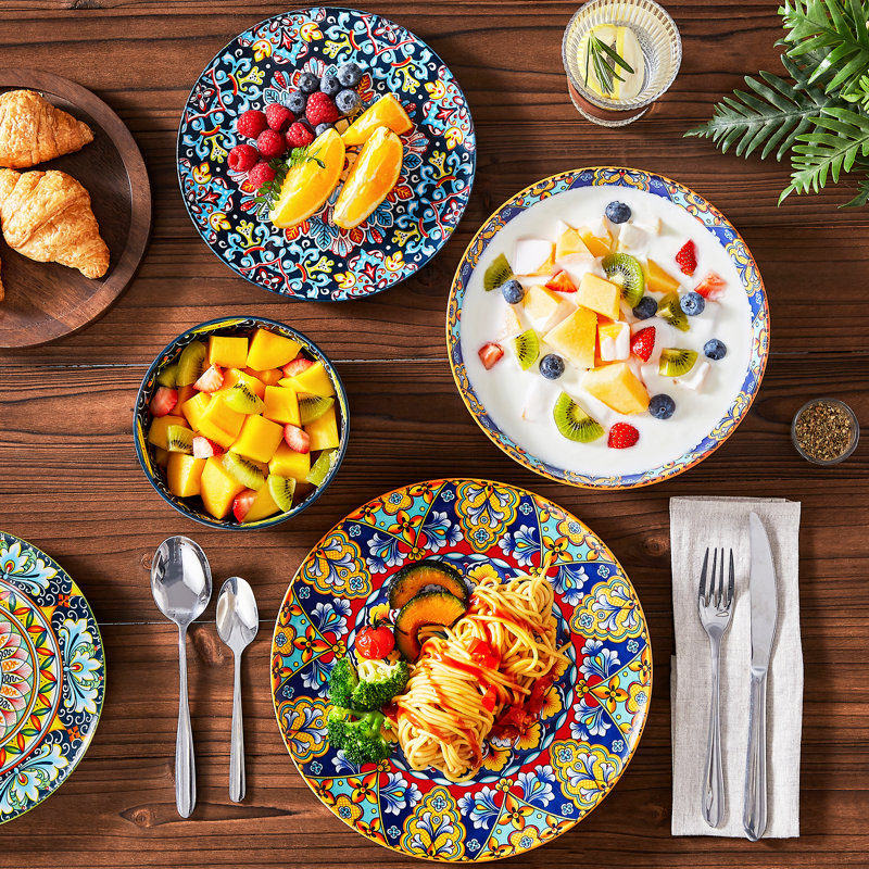 Vancasso SIMI 24 Piece Stoneware Dinnerware Set, Service For 6